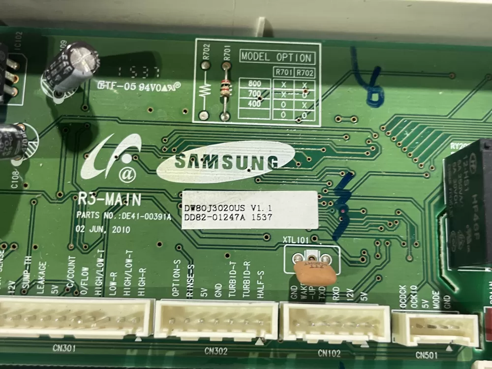 Samsung DD82 01247A AP5967364 4001405 Dishwasher Control Board AZ150368 | Wmv774