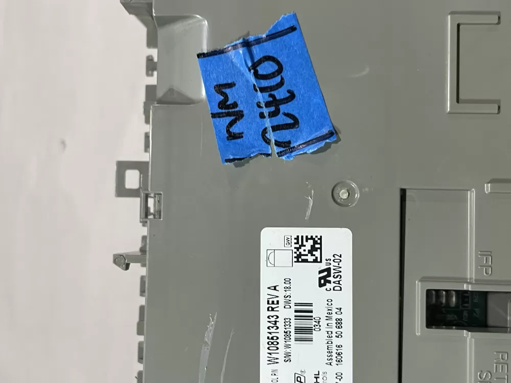 Whirlpool Kenmore W10746418 W10782663 Dishwasher Control Board AZ143382 | Wm2410