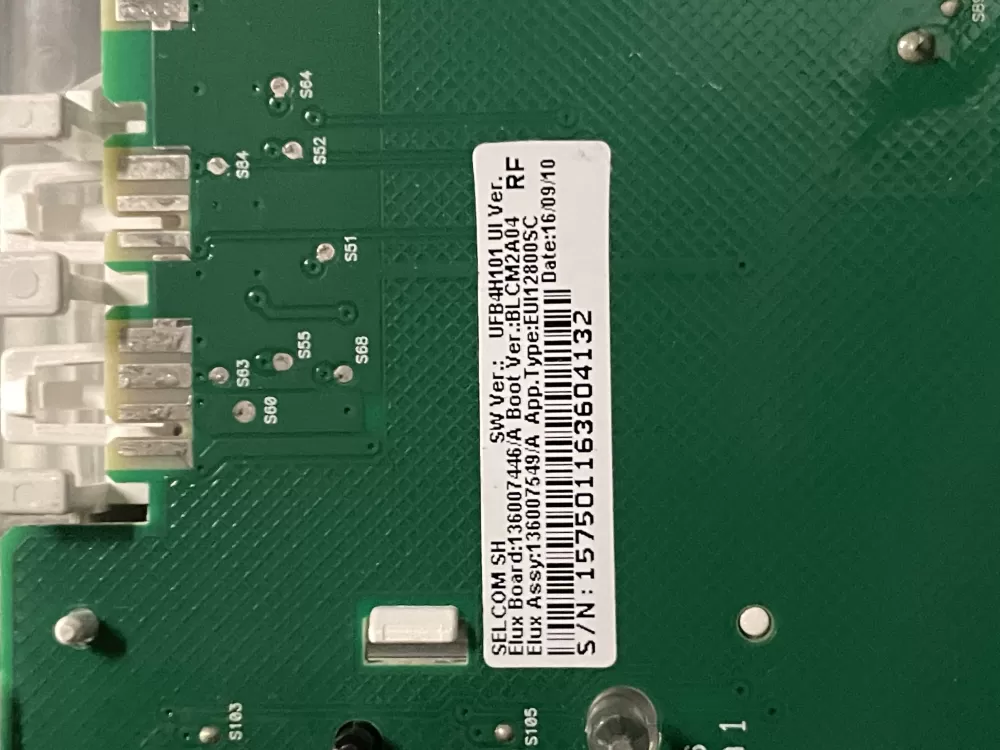 Electrolux Washer Interface Control Board | 136007549 A10066602 AZ26403 | WMV347