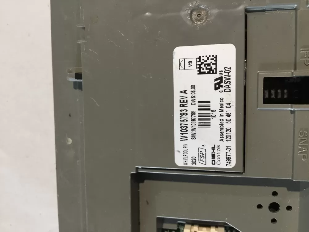 KitchenAid Jenn Air W10375793 Dishwasher Control Board AZ149867 | BGV770