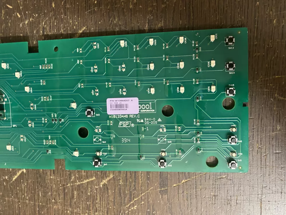 Whirlpool W10544207 Washer Board Control