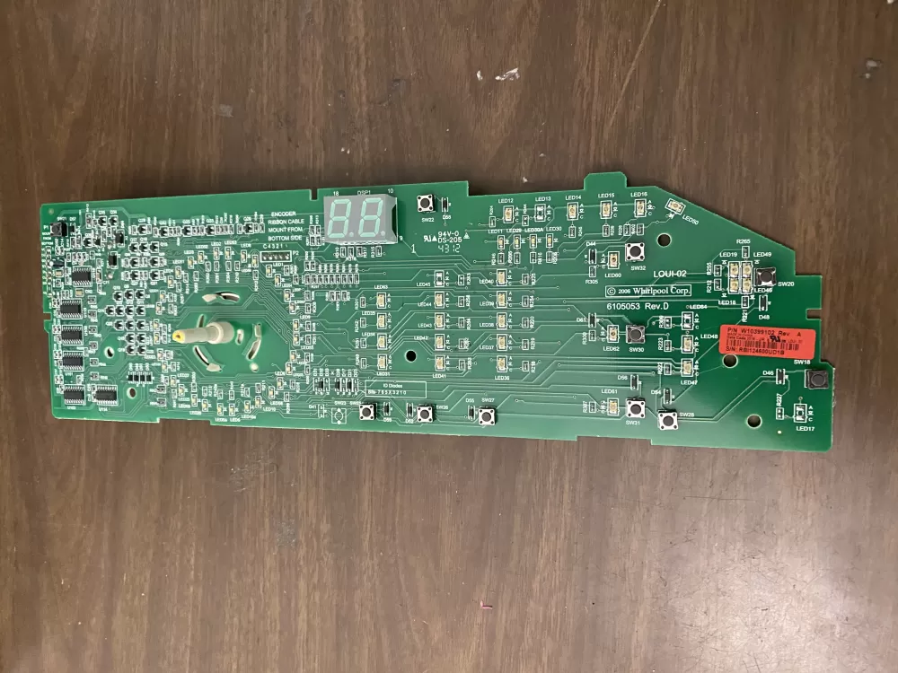 Whirlpool W10399102 WPW10394244 Washer Control Board