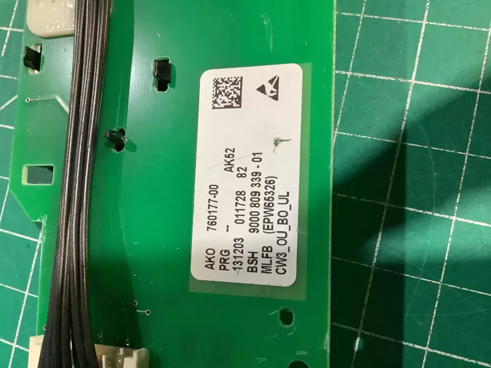 Bosch 9000 809 339-01 760177-00 Washer Control Board AZ152921 | NR16