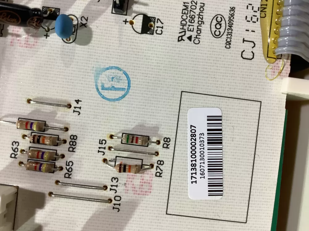 GE 17138100002807 Washer  Control Board UI Display AZ142561 | ZCV749