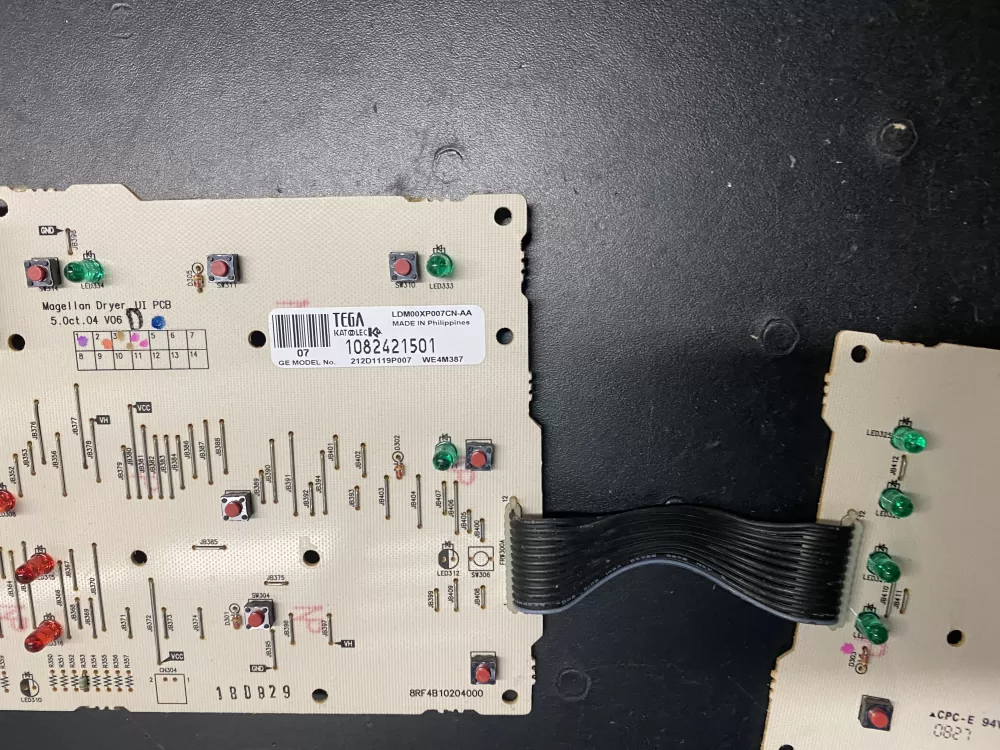 GE 212D1119P007 WE4M387 Dryer Control Board AZ6776 | BKV247
