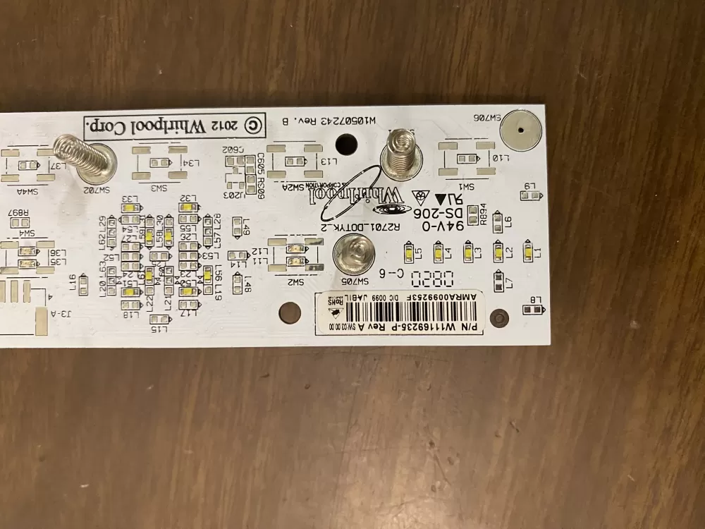 Whirlpool W11169235 Refrigerator Control Board whirlpool AZ82797 | BK2003