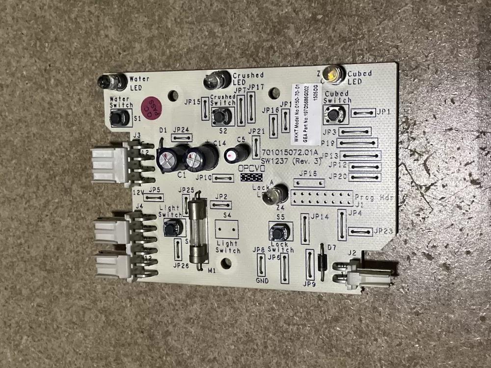 GE 197D5686G002 Refrigerator Dispenser Control Board