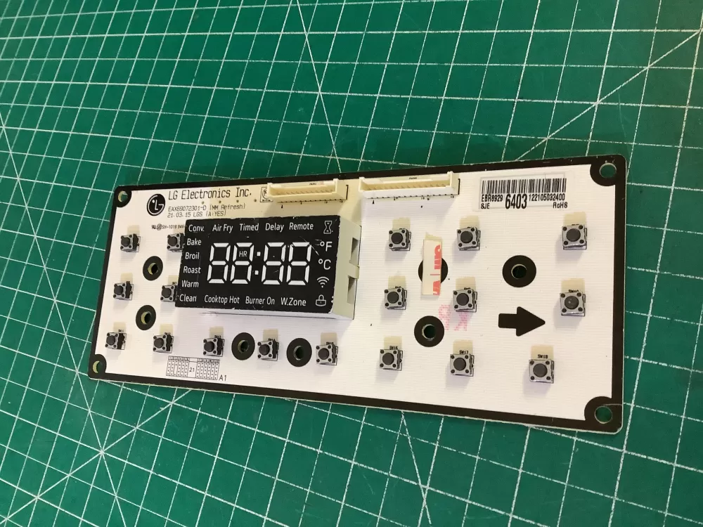 LG EBR89296403 Range UI Display Control Board