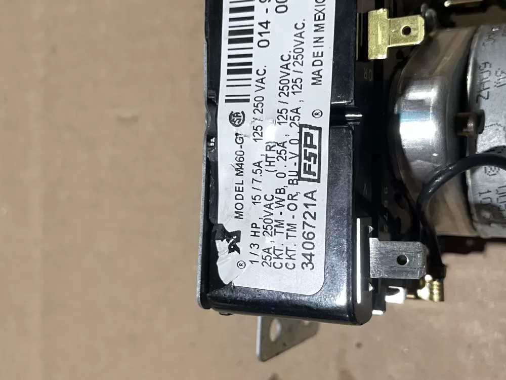 Whirlpool 3406721A AP3097855 3406721 WE04X10051 Dryer Timer AZ78297 | Wm1496