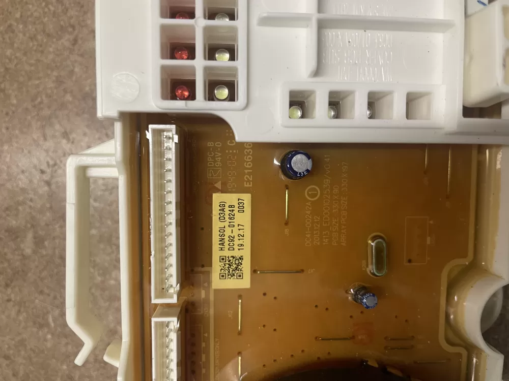 Samsung DC92 01624B DC9201624B Washer Control Board AZ17813 | KMV101