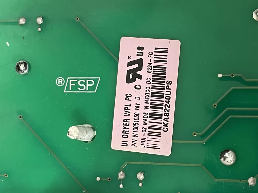 Whirlpool w10099600 Dryer Control Board Panel Interface AZ49933 | Wm1823