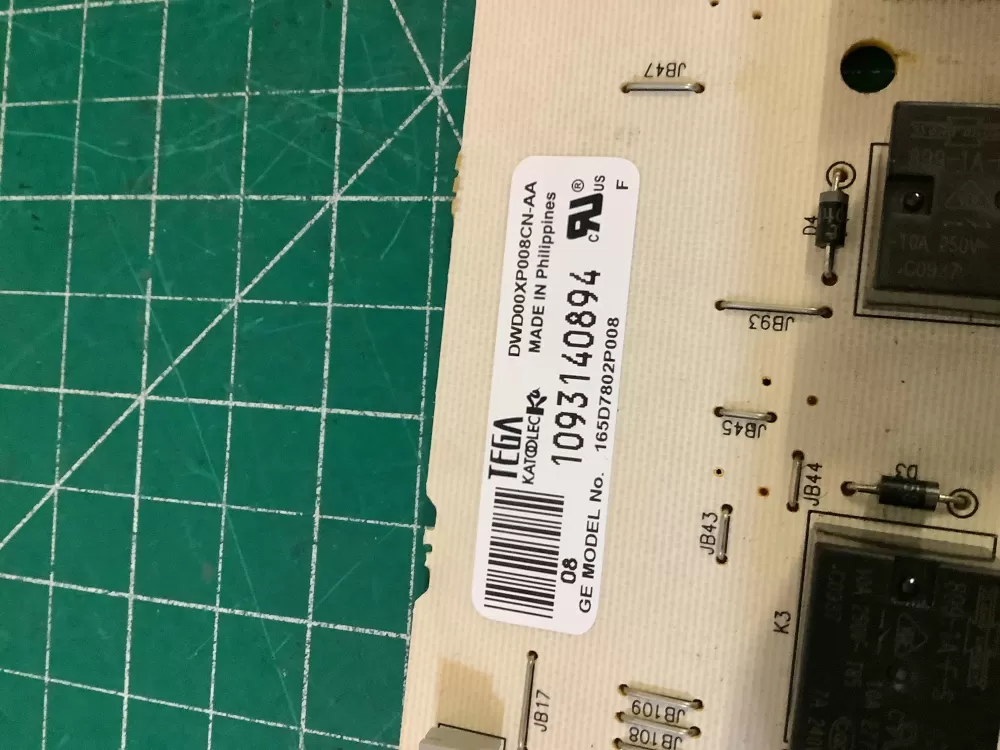 GE 165D7802P008 Dishwasher Control Board AZ194812 | NR301