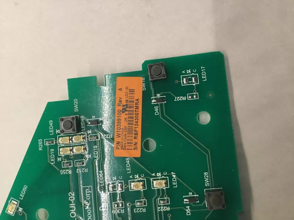 Whirlpool W10399100 W10296457 Washer Control Board AZ99871 | BG1187