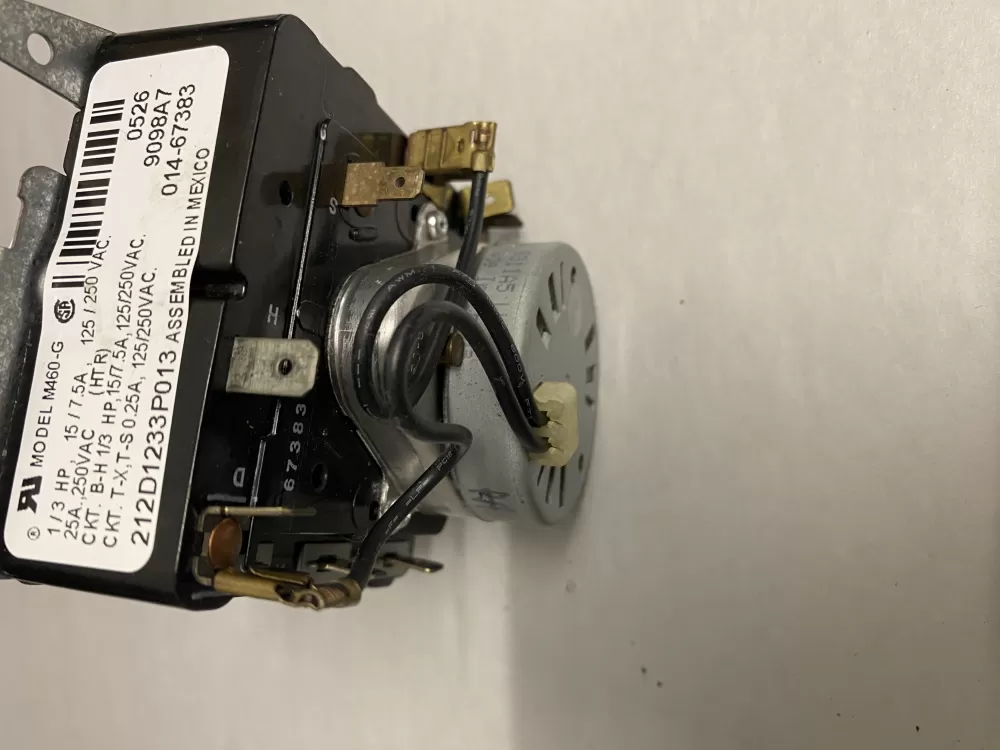 GE 212D1233P013 WE4M365 Dryer Timer AZ202333 | BK396