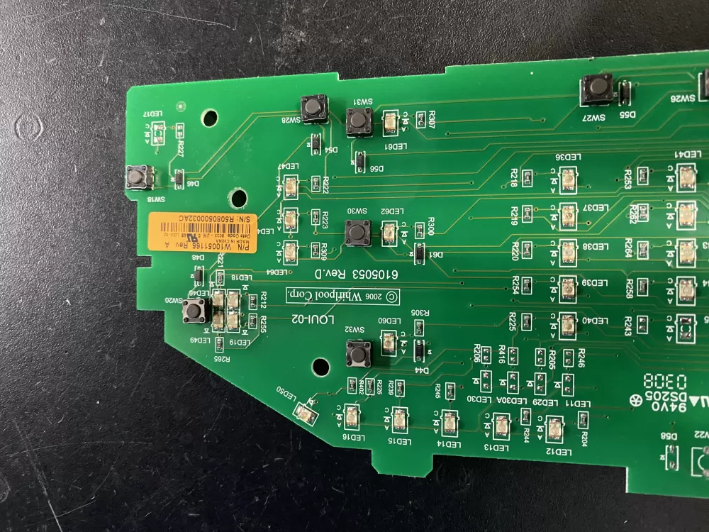 Whirlpool W10051166 Dryer Control Board AZ13372 | BK1559