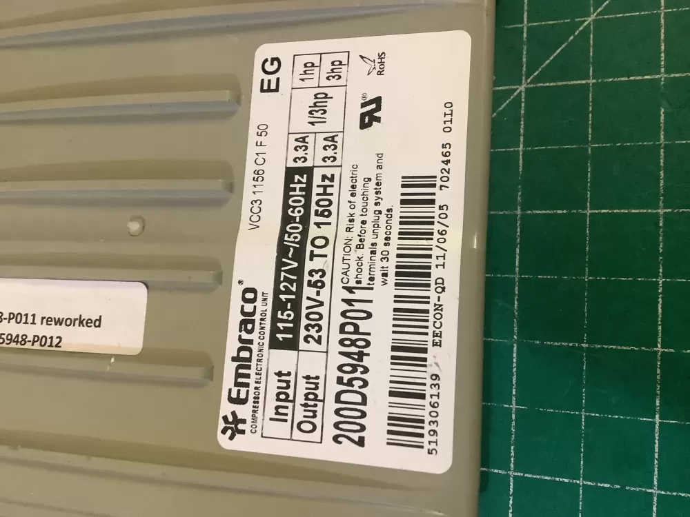 GE 200D5948P011 Refrigerator Display UI Control Board AZ195104 | NR652