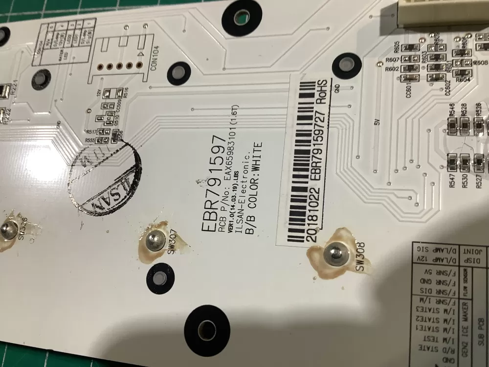 LG EBR79159727  Control Board Pcb Assembly Display AZ146049 | NR2443