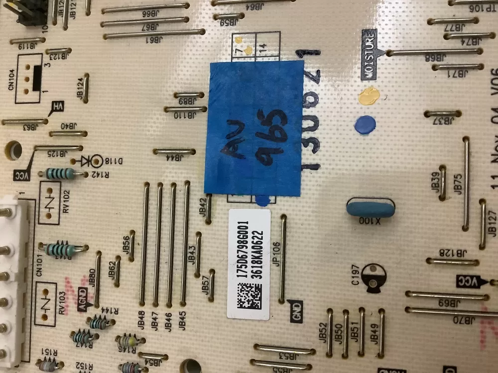 GE 175D6798G001 WE04M10011 Dryer Control Board AZ218520 | ARV965