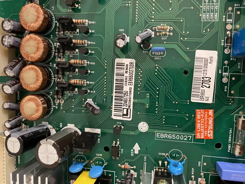 LG EBR65002703R Refrigerator Control Board Power
