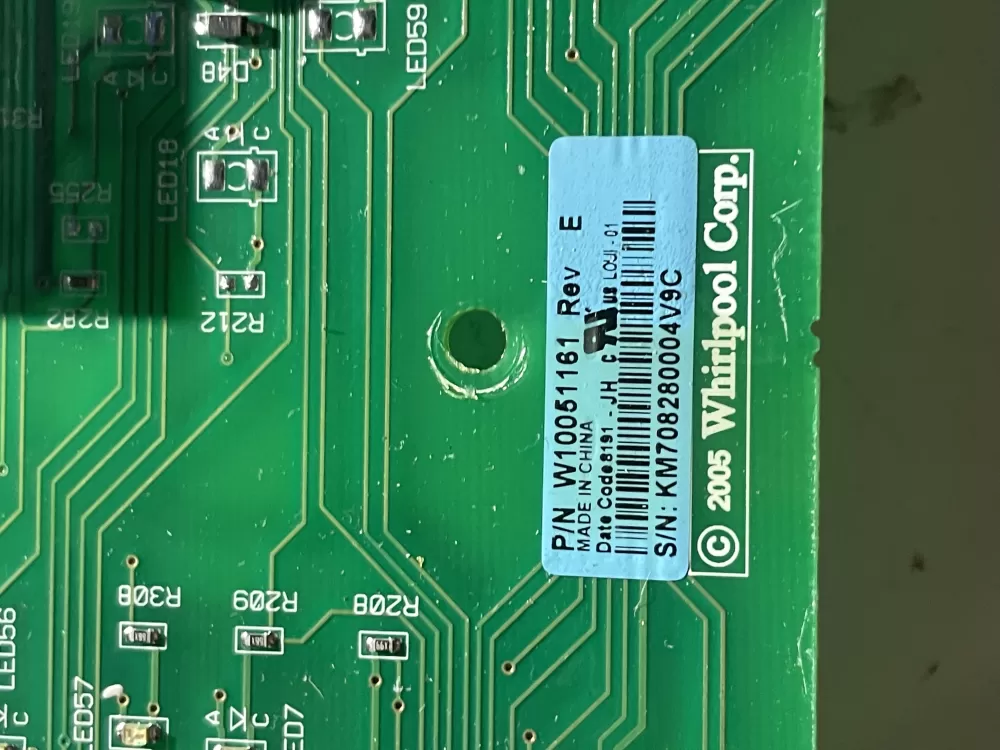 Whirlpool W10051161 Dryer User Interface Control Board AZ40008 | Wm380