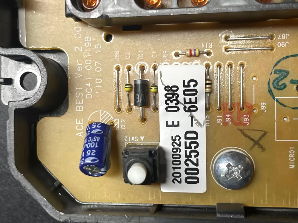 Samsung DC92-00255D DC41-00119B Washer Control Board AZ36216 | Wm372