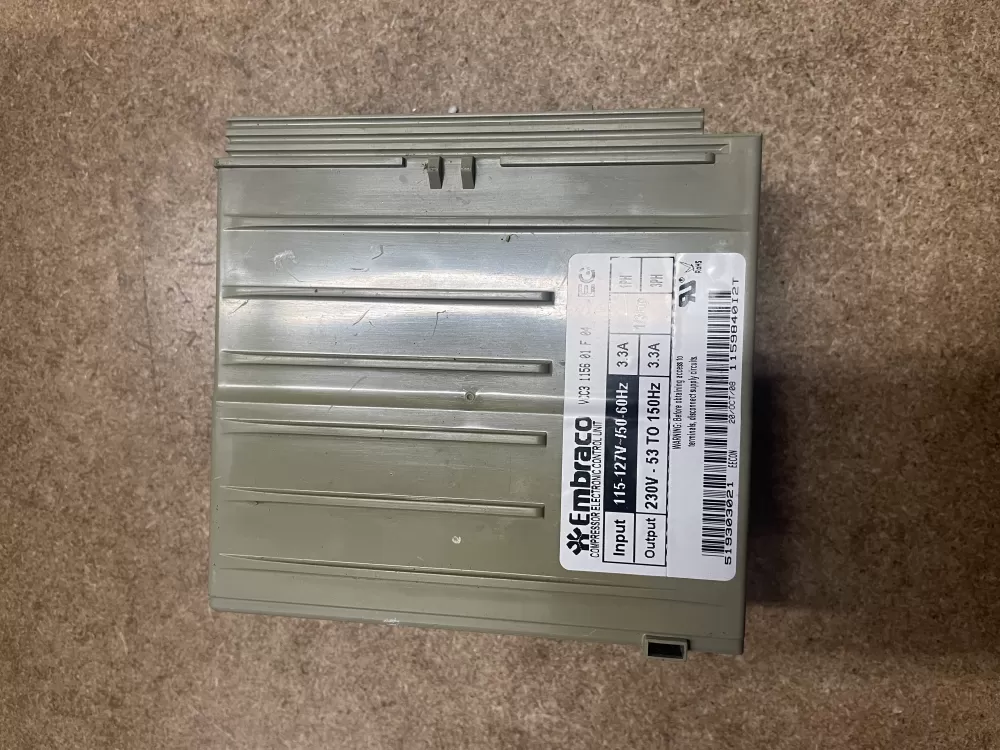 GE VCC3 1156 01 F 04  WR55X20817  AP5796410  WR55X10504  3033222  PS8758693  WR55X10155 Refrigerator Inverter Control Board
