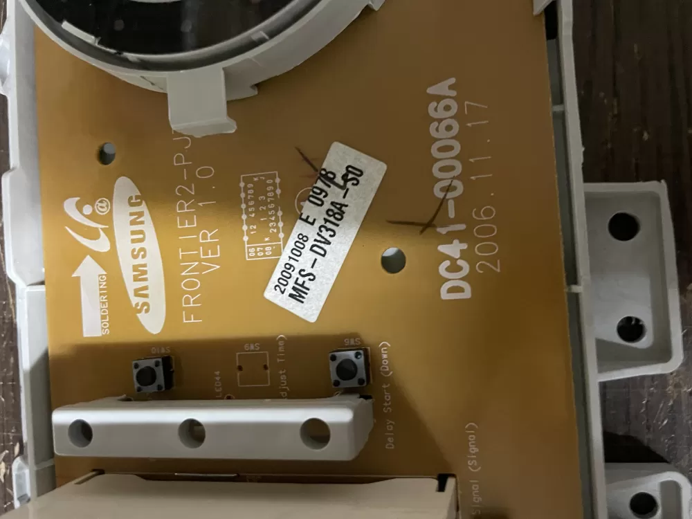 Samsung MFS-DV318A-S0 DC41-00066A Dryer UI Control Board AZ50756 | Wmv461