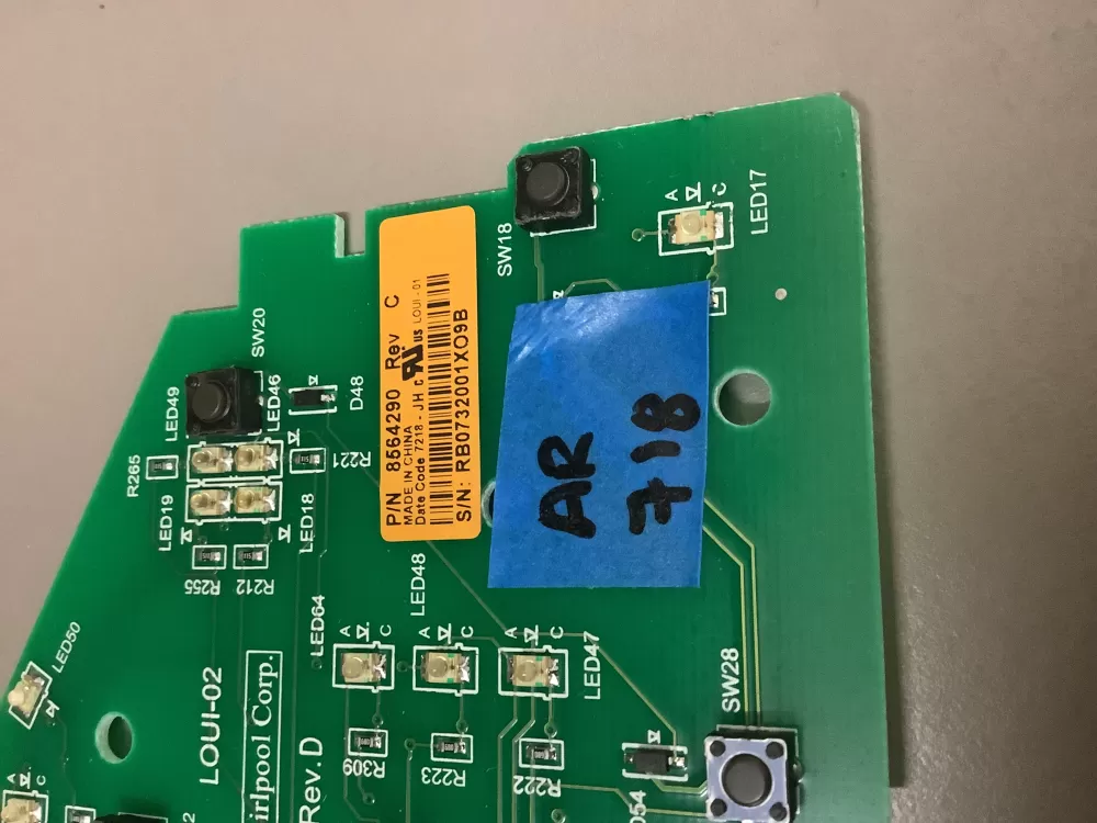 Whirlpool Maytag Kenmore 8564290 8565349 Washer Control Board AZ201970 | AR718