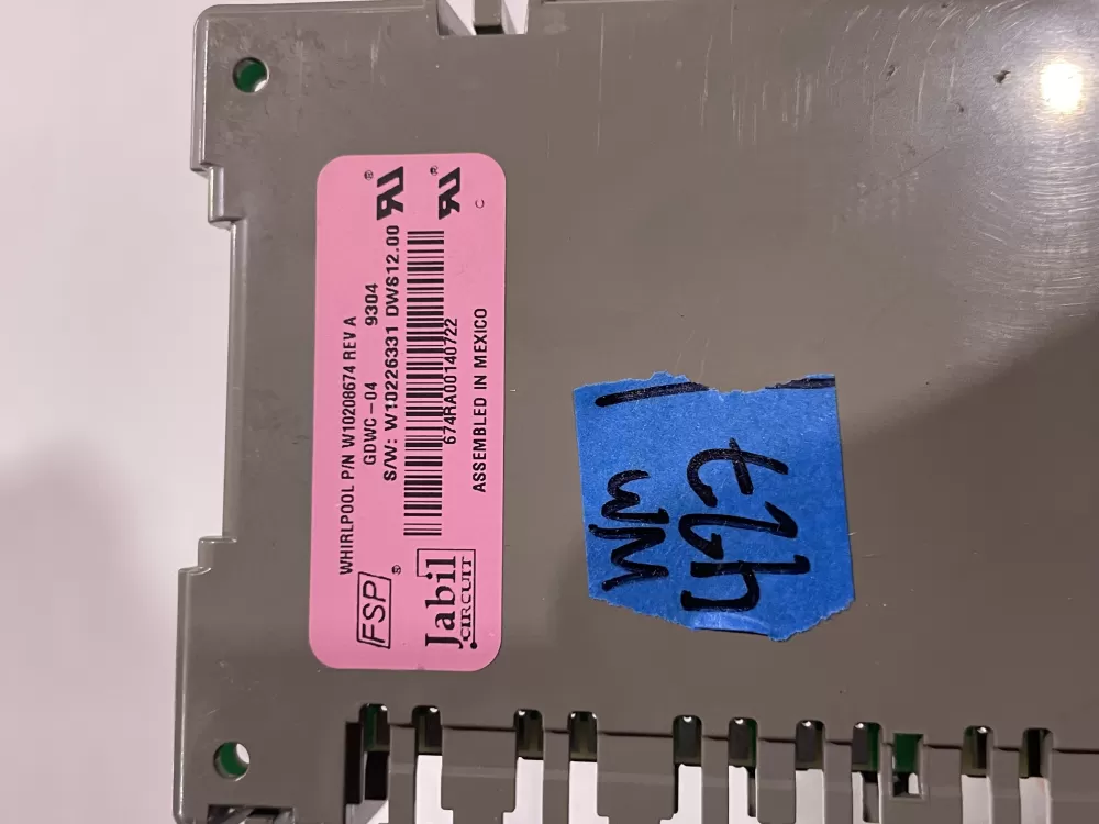 Whirlpool Maytag KitchenAid Kenmore Dishwasher Control Board AZ185590 | Wm427