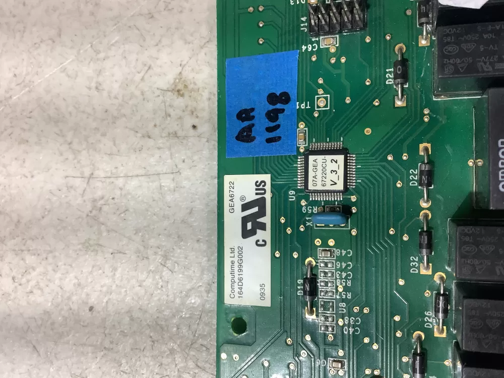 GE WB27T11060 164D6199G002 Oven Range Relay Control Board AZ201889 | AR1198