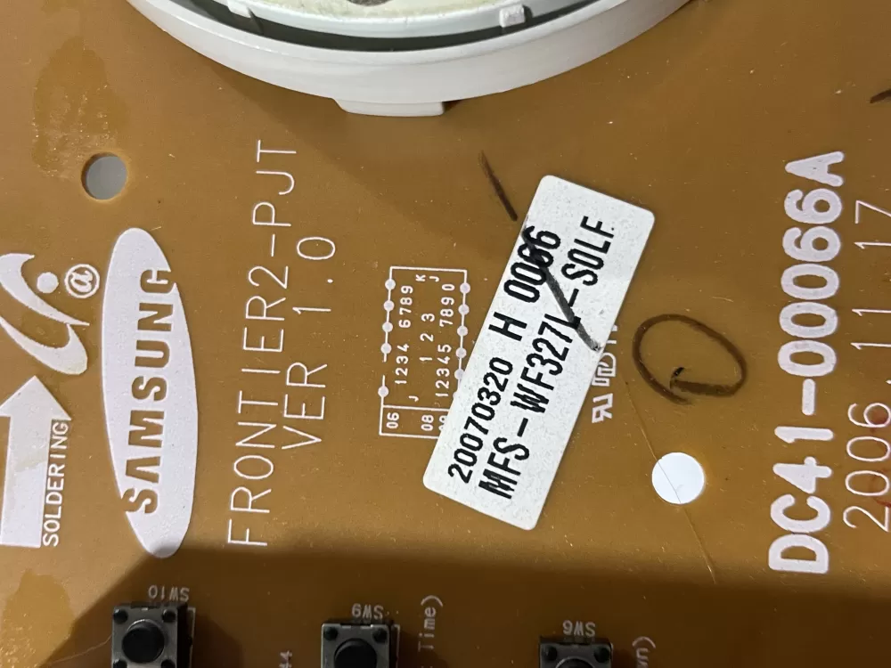 Samsung MFS-DV318A-S0 DC41-00066A Dryer UI Control Board AZ178472 | Wmv377