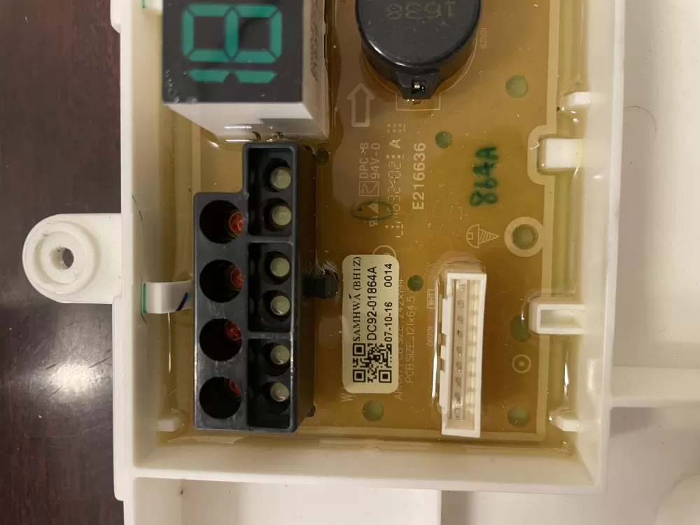 Samsung DC92 01864A Washer Control Board Display AZ43525 | KM1749