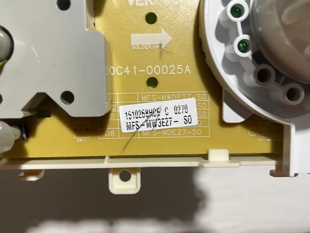 Samsung DC92-00172A MFS-MW3E27-S0 Washer Control Board AZ142757 | Wmv552