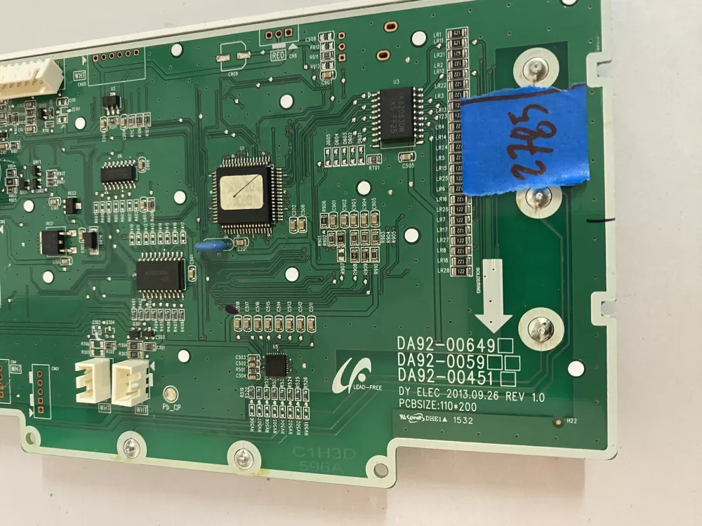 Samsung DA92 00649A Refrigerator Control Board Dispenser AZ199387 | BK2785