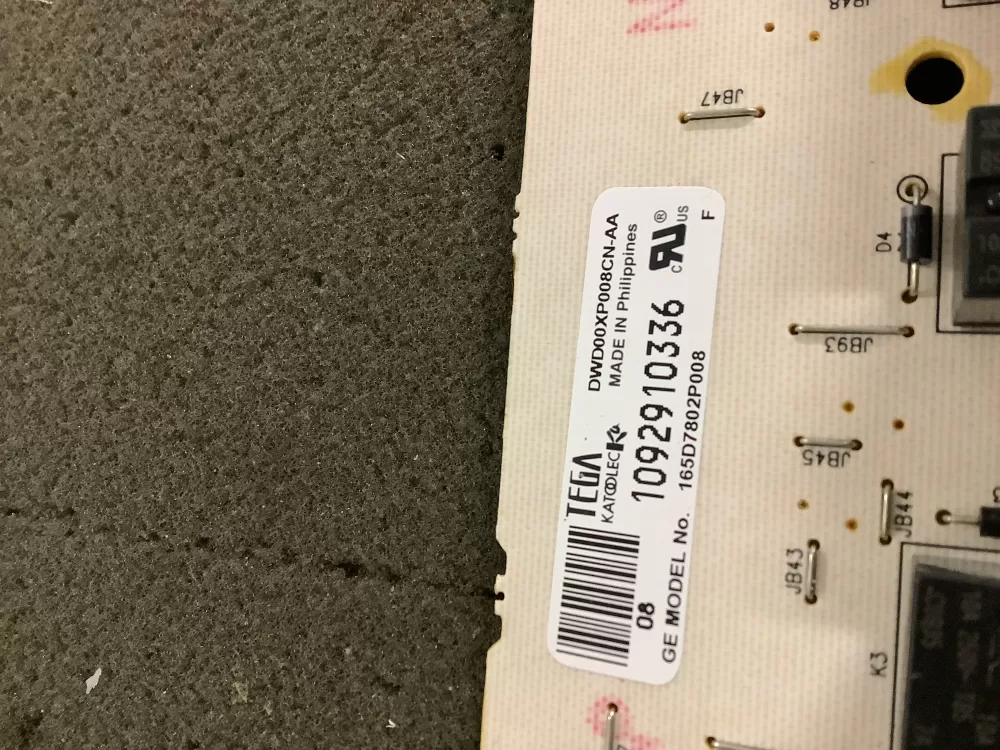 GE 165D7802P008 Dishwasher Control Board AZ118726 | NR2164