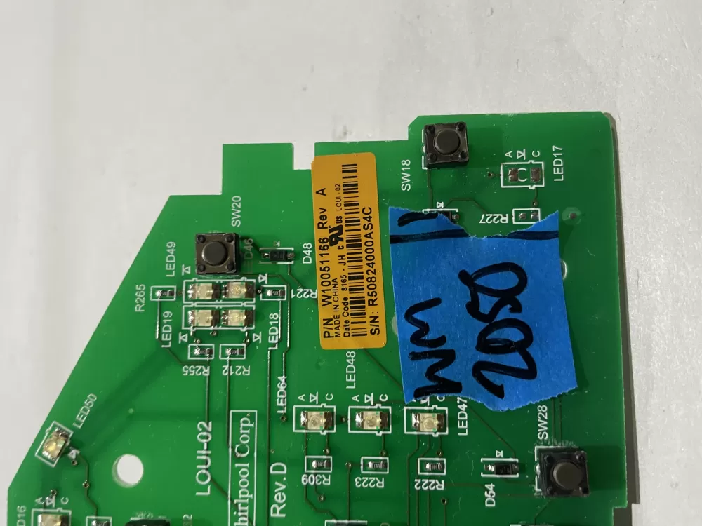 Whirlpool W10051166 Dryer Control Board AZ187358 | Wm2050