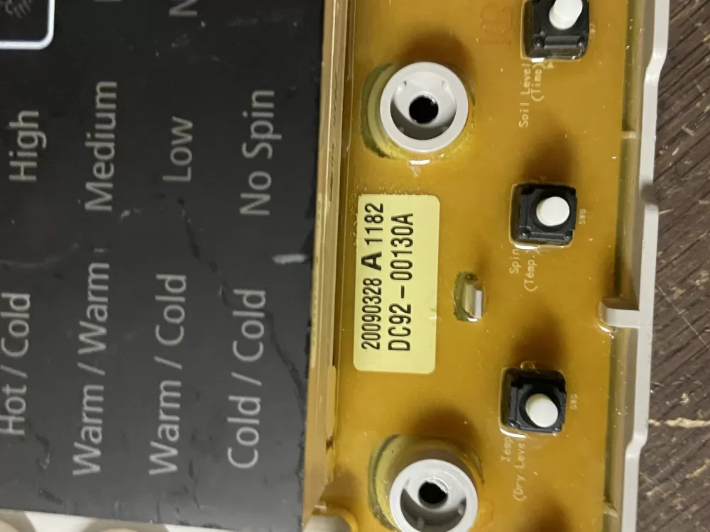 Samsung DC92-00130A DC92-00125A Washer UI Control Board AZ45530 | Wmv147