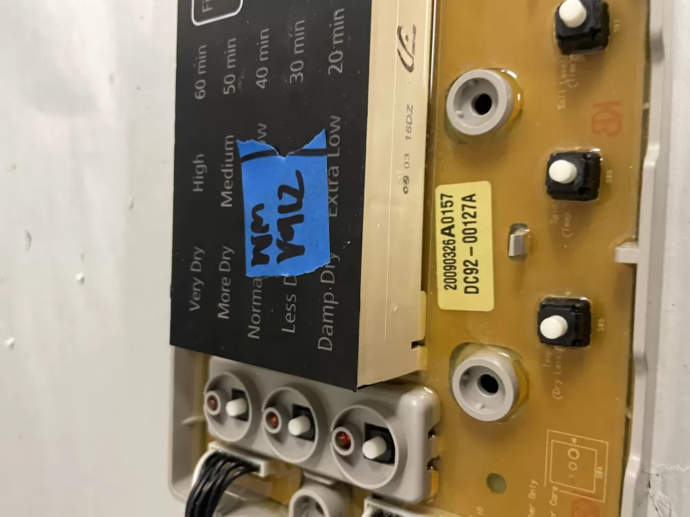 Samsung DC92 00127A Dryer Control Board AZ204839 | Wmv912