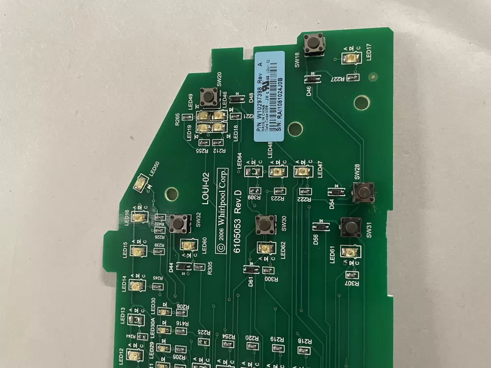 Whirlpool W10298622 W10297398 Washer Control Board AZ142900 | KM2395
