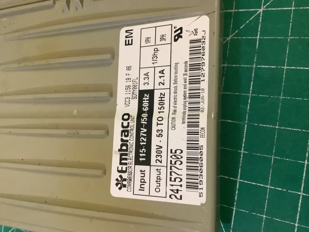 Refrigerator Inverter Board VCC3 1156 QA F 06 241577505 AZ195101 | NR652