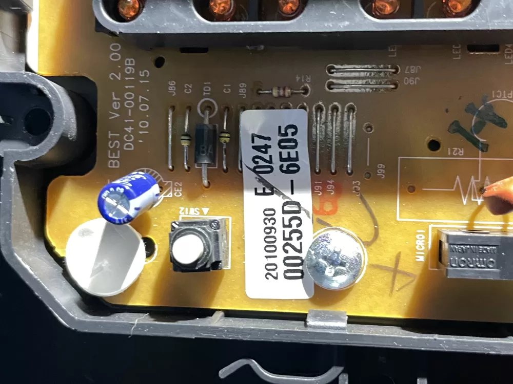 Samsung 00255D-6E05 Dryer User Interface Control Board AZ37737 | Wm420
