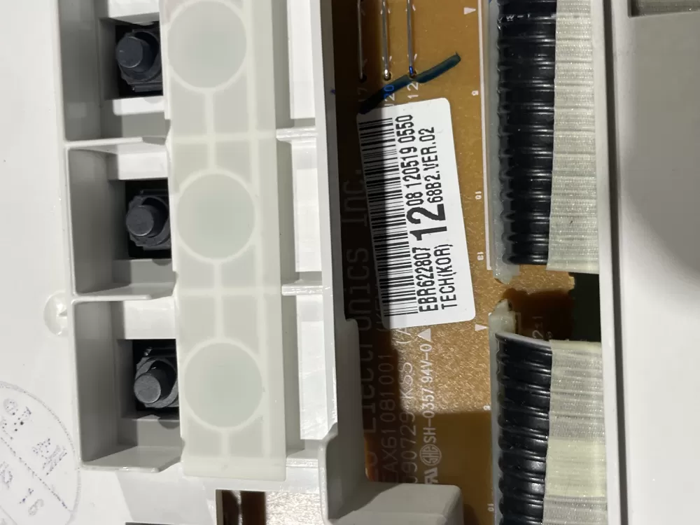 LG EBR62280702 Washer UI Display Control Board AZ94530 | Wmv637