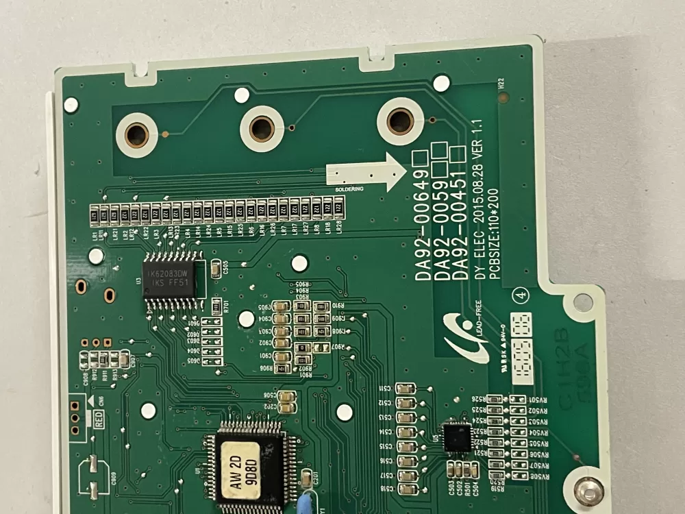 Samsung DA92 00649A Refrigerator Control Board Dispenser AZ142013 | KM2390