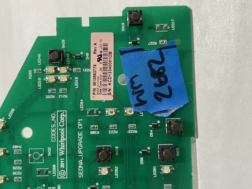 Whirlpool W10563776 Washer Control Board AZ186705 | Wm2682