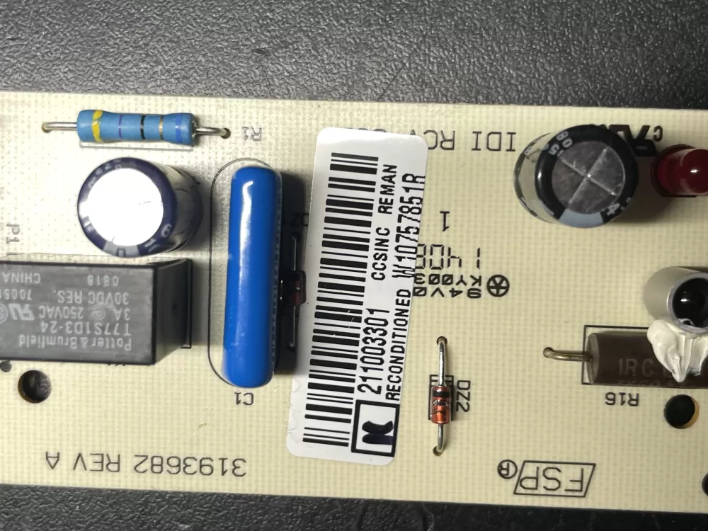 Whirlpool  Kenmore  Maytag  KitchenAid W10757851  AP5956767  W11629974  4389102  2198585  2198586  2220398  2220402  2255114  3452789  4388635  4389102R  PS10064583  TJ4389102R  W10193666  W10193840  W10290817 Refrigerator Ice Control Board