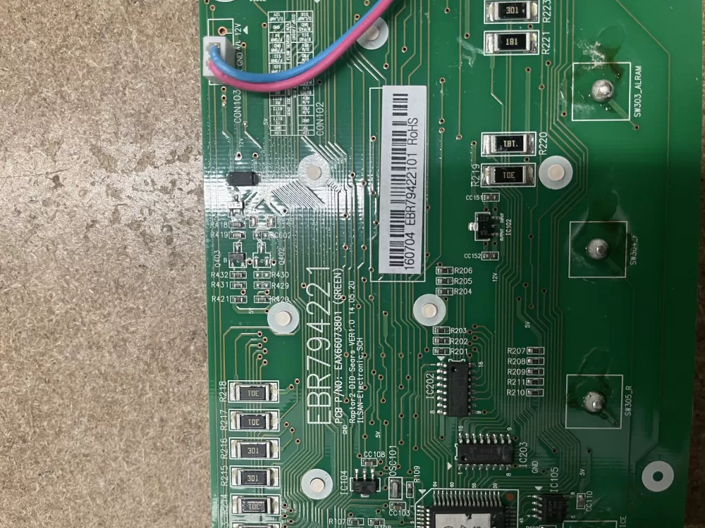 LG Kenmore EBR79422101 Refrigerator Control Board Dispenser AZ4703 | KM1410