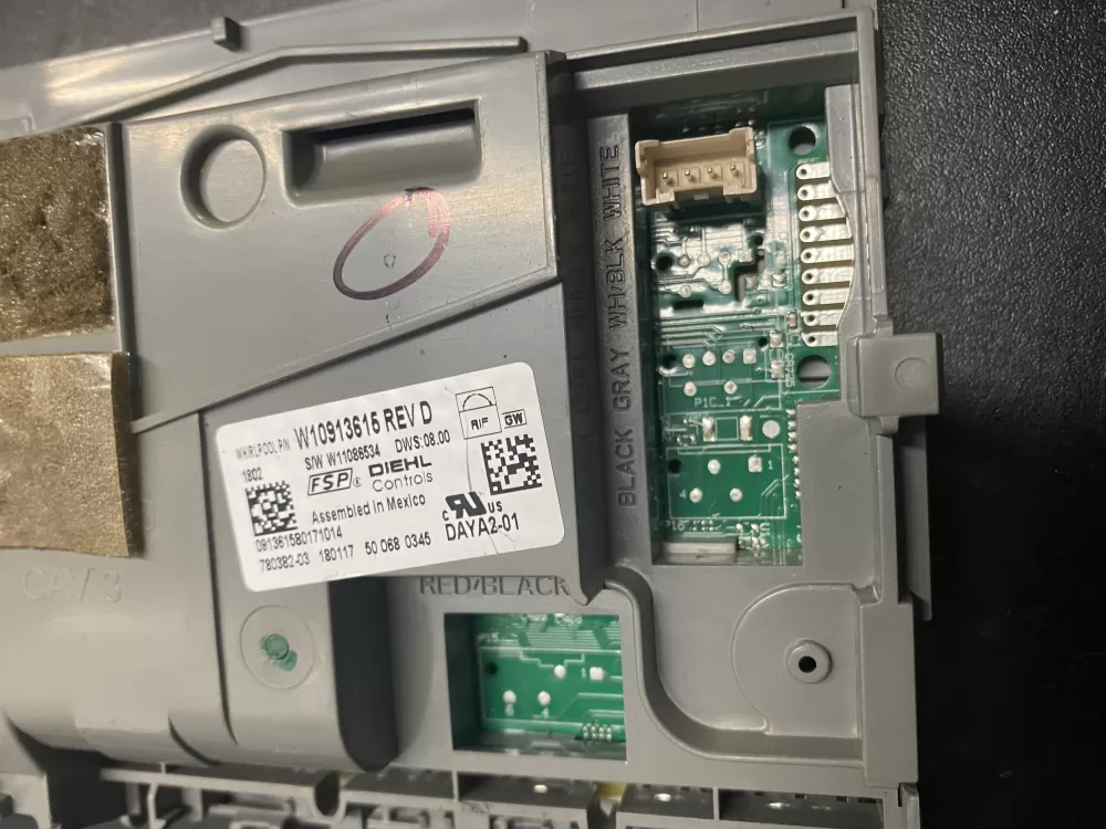 KitchenAid W10913613 W10913615 Dishwasher Control Board AZ21804 | BK975