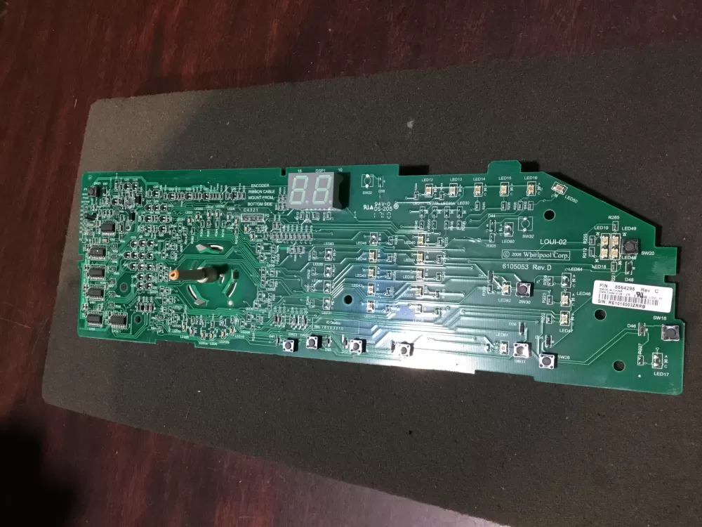 Whirlpool 8564295 User Interface Control Board AZ107380 | NR263