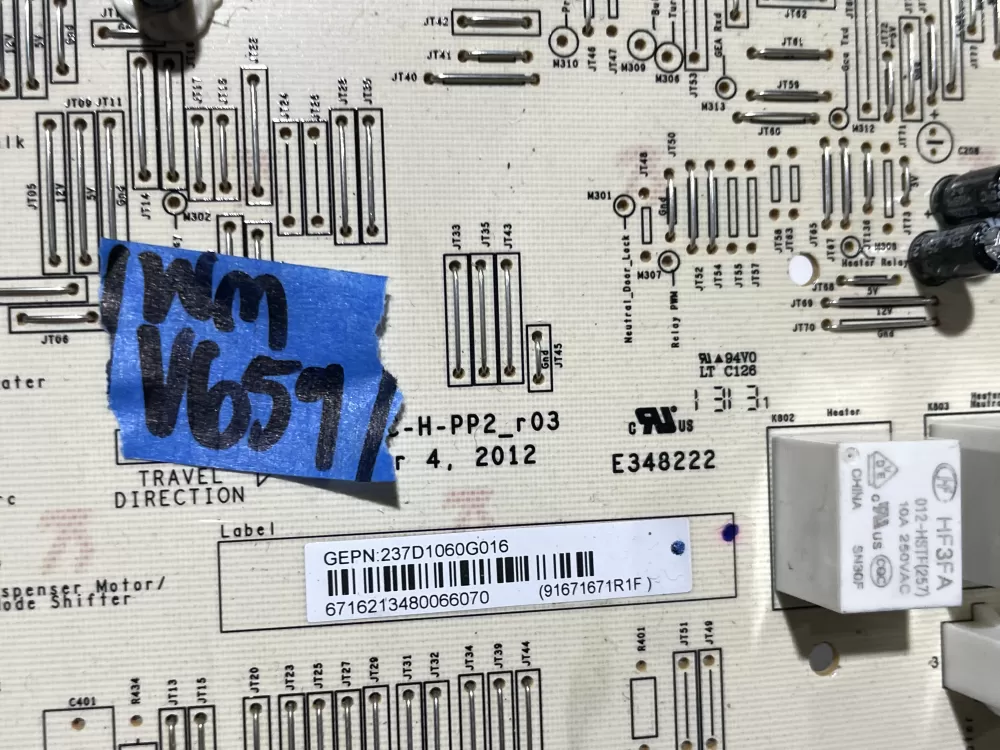 GE 237D1395G011 237D1122G001 237D1060G011 Washer Control Board AZ111762 | Wmv659