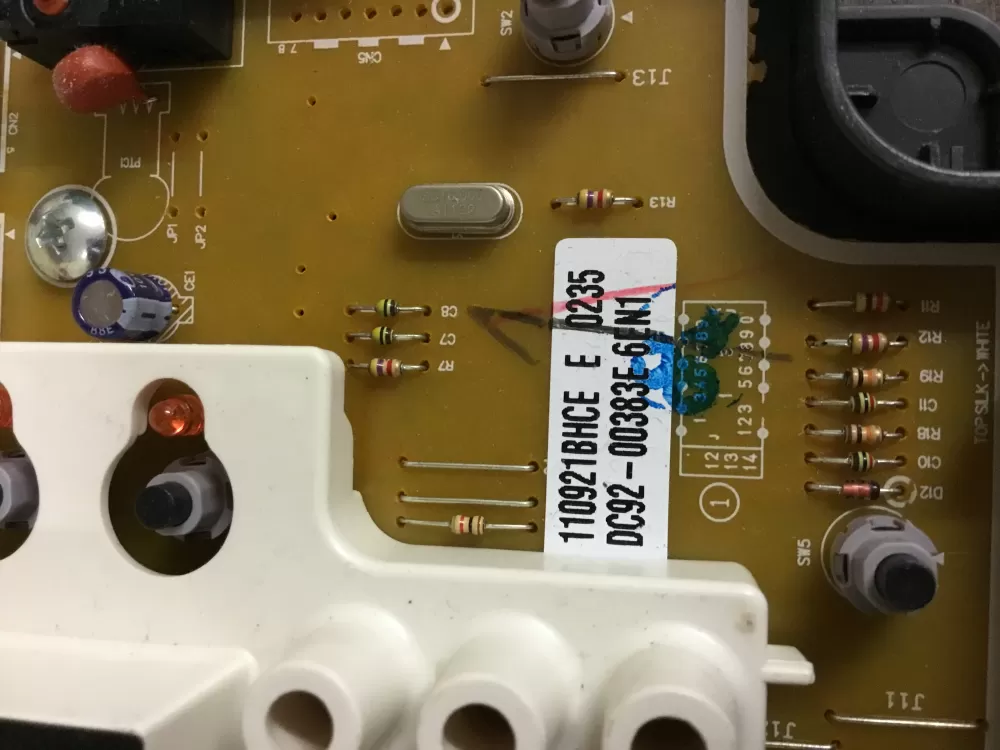 Samsung DC92-00383E DC92-00383A Washer UI Control Board AZ33504 | NRV367